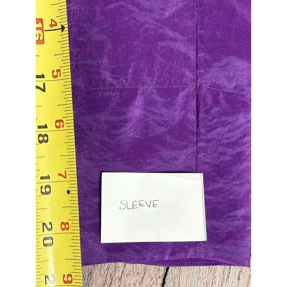 Donna Karan Vintage Purple Silk Blouse Size 10 - Picture 10 of 11